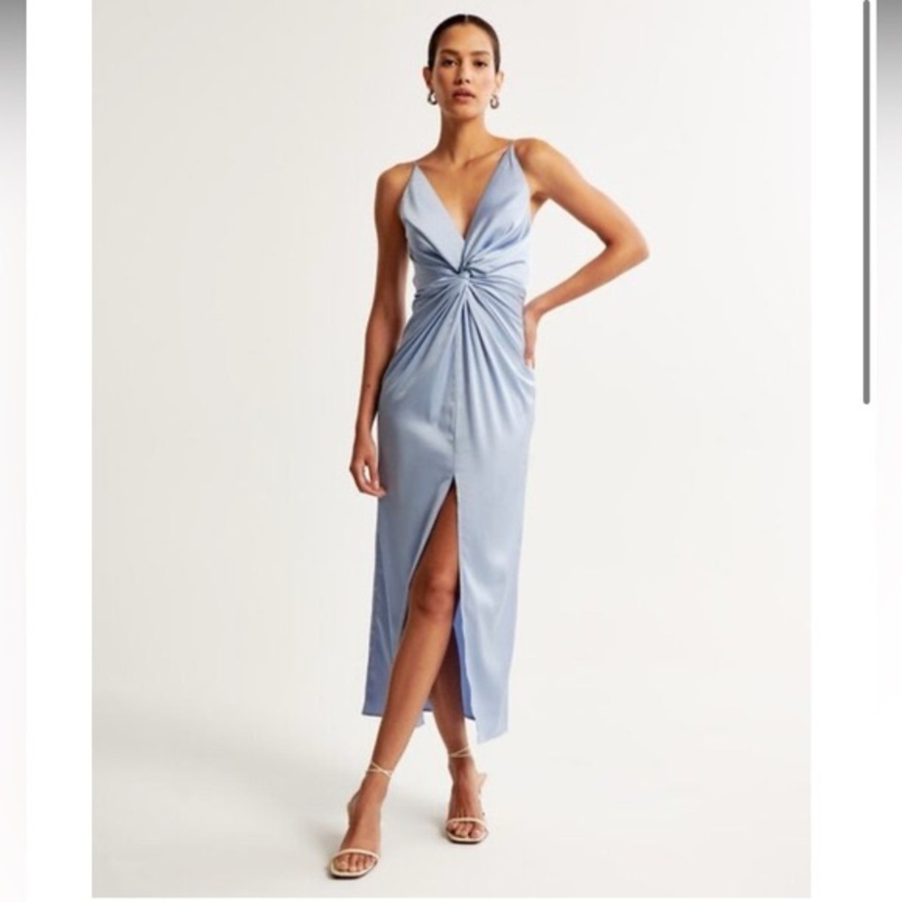 NWT Abercrombie & Fitch Draped Twist-Front Maxi Dress